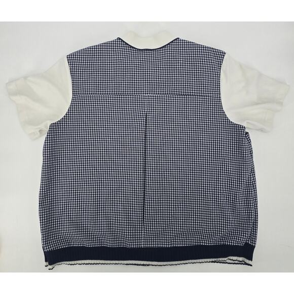 Alfred Dunner Women’s 2X Top – Gingham Layered Polo Style - 2X - Picture 4 of 4